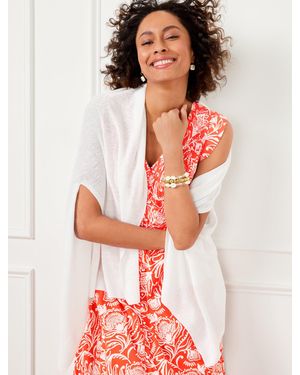 Talbots Linen Blend Travel Ruana - White