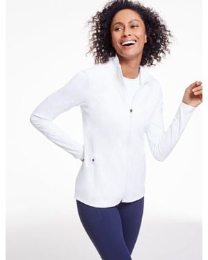 Talbots Performance Interlock Full-zip Jacket - White