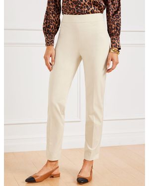 Talbots Chatham Cotton Bi-stretch Slim Ankle Trousers - Natural