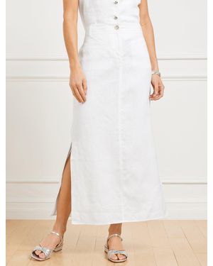 Talbots Classic Linen Trouser Skirt - Natural
