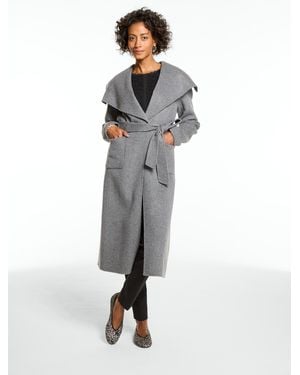 Talbots Double Face Belted Coat - Grey