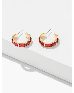 Talbots Crystal Gleam Hoop Earrings - Gray