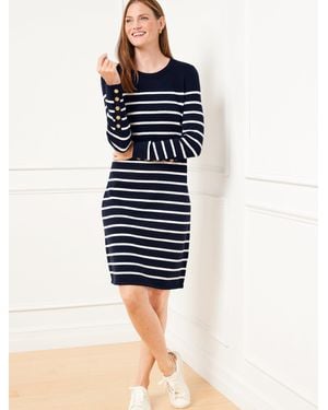 Talbots Crewneck Sweater Dress - Blue