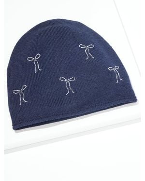 Talbots Embellished Bow Hat - Blue