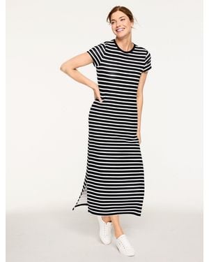 Talbots Airknit Stretch Maxi T-shirt Dress - Blue