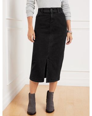 Talbots Denim Midi Skirt - Black