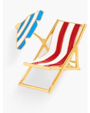 Talbots Beach Chair Brooch - Blue