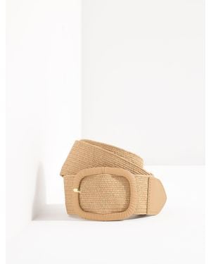 Talbots Stretch Straw Belt - Natural