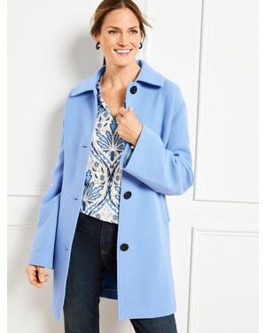 Talbots Knit A-line Coat - Blue