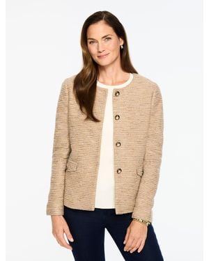 Talbots Tweed Knit Lady Jacket - Natural