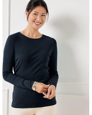 Talbots Pima Crewneck T-shirt - Blue
