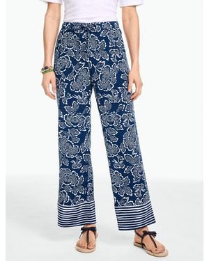 Talbots Straight Ankle Pull-on Pants - Blue