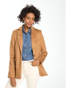 Talbots Faux Suede Blazer - Blue