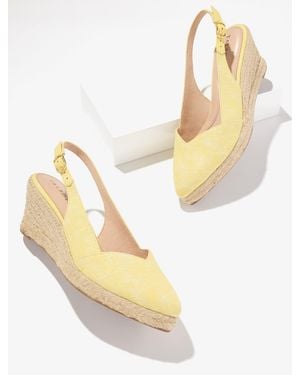 Talbots Vivi Slingback Espadrille Wedges - Metallic