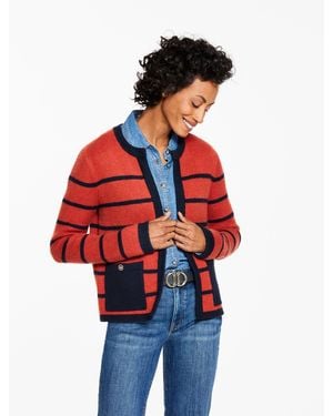 Talbots Double Knit Sweater Jacket - Red
