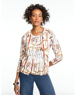 Talbots Charming Cardigan Sweater - White