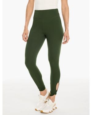 Talbots Out & About Twist Capri Leggings - Green