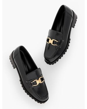 Talbots Gianna Leather Loafers - Black