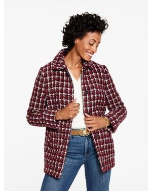 Talbots Bronte Multicheck Coat - Red