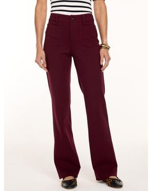 Talbots Perfect Ponte Bootcut Trousers - Red