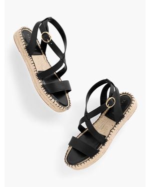 Talbots Hester Nappa Espadrille Sandals - Black