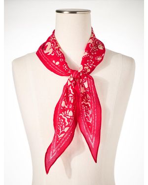 Talbots Simple Jacobean Diamond Scarf - Pink