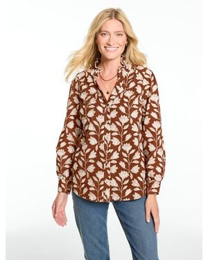Talbots Ruffle Top - Multicolour
