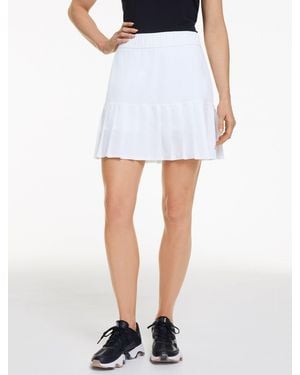 Talbots Lightweight Woven Stretch Pleated Skort - White