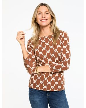 Talbots Bateau Neck T-shirt - Multicolour