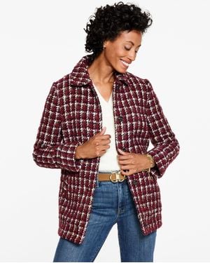 Talbots Bronte Multicheck Coat - Red