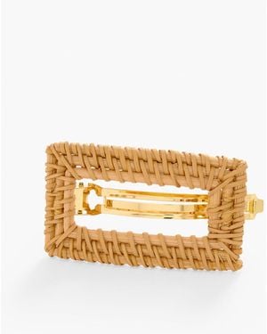 Talbots Rattan Barrette - White