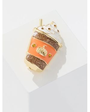 Talbots Pumpkin Spice Brooch - White