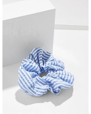 Talbots Sunshine Stripe Scrunchie - Blue