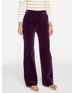 Talbots Wide Leg Corduroy Trousers - Purple