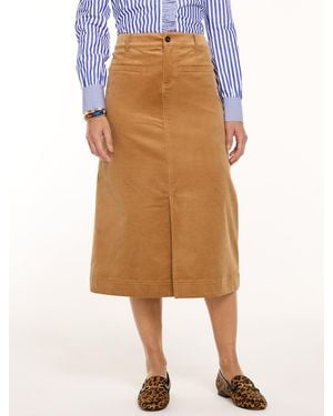 Talbots Corduroy Midi Skirt - Brown