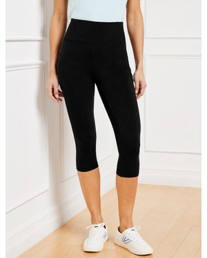 Talbots Performance Interlock High Waist Crop Leggings - Black