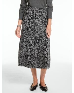 Talbots Knit Midi Skirt - Grey