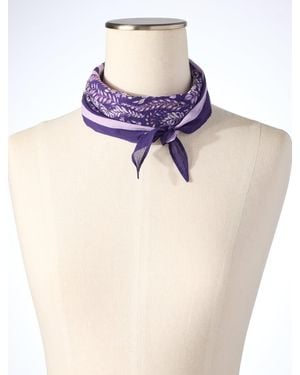 Talbots Foliage Fresco Diamond Scarf - Blue