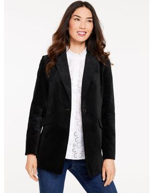 Talbots Modern Velveteen Blazer - Black