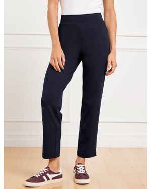 Talbots Out & About Straight Leg Trousers - Blue