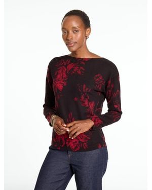 Talbots Boatneck Pullover Jumper - Red