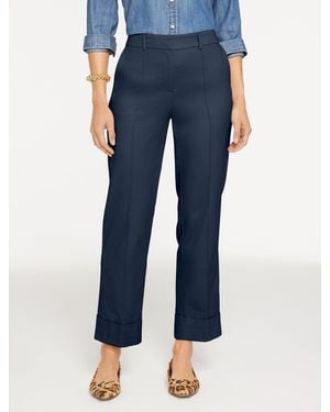 Talbots Aiden Twill Straight Ankle Pants - Blue