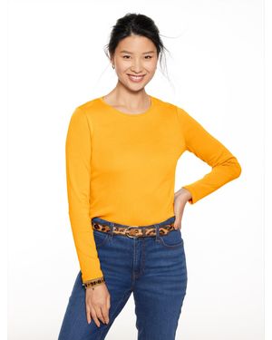 Talbots Long Sleeve Crewneck T-shirt - Orange
