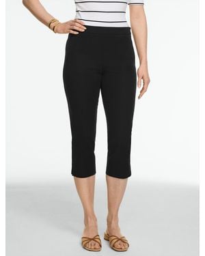Talbots Cotton Bi-stretch Capri Trousers - Black