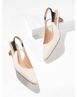 Talbots Tabitha Nappa Slingback Pumps - Natural
