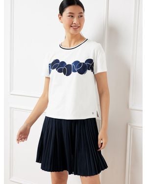 Talbots Piqué Oversized Crewneck T-shirt - White