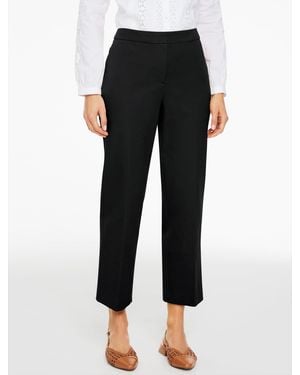 Talbots Straight Ankle Cotton Bi-stretch Pants - Black