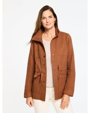 Talbots Twill Utility Jacket - Brown