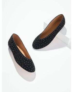 Talbots Vera Embellished Ballet Flats - White