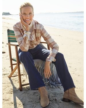 Talbots Metallic Flannel Modern Classic Shirt - Natural